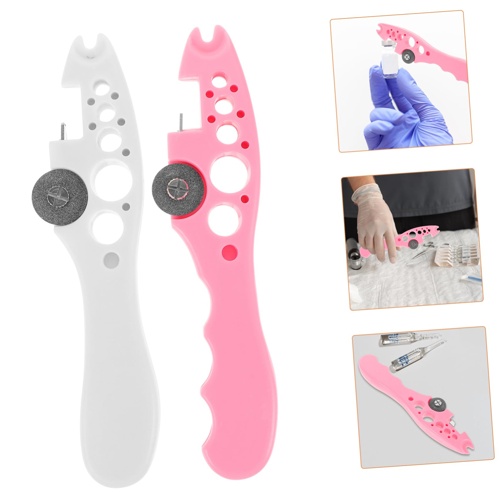 NAMOARLY 1 Set Ampule Bottle Opener Abs Nurse Helper Corundum Ampule Opener Medical Bottle Opener