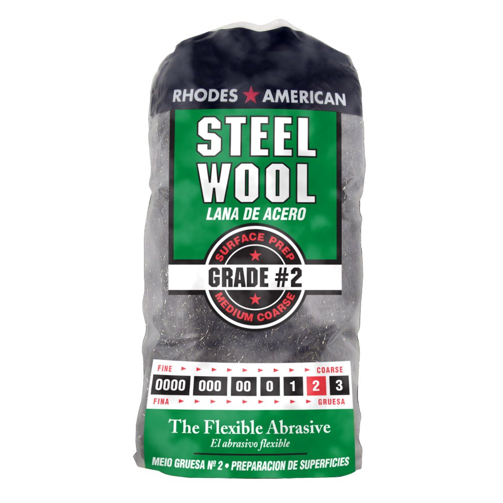 Homax Steel Wool, Medium Course, Grade #2, 12 Pads