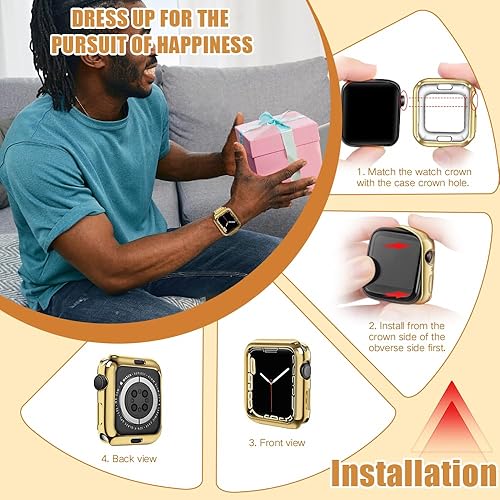 Miniatura 5 de top4cus - Funda ecológica protectora, de TPU suave y flexible, compatible con iWatch Series 5, Series 4, Series 3, Series 2 y Series 1