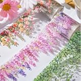 Floral Vine Stickers, Green Leaf PET Stickers, Decorative Stickers for Craft Scrapbooks, Journals, Notebooks, Albums, Gift Wrap