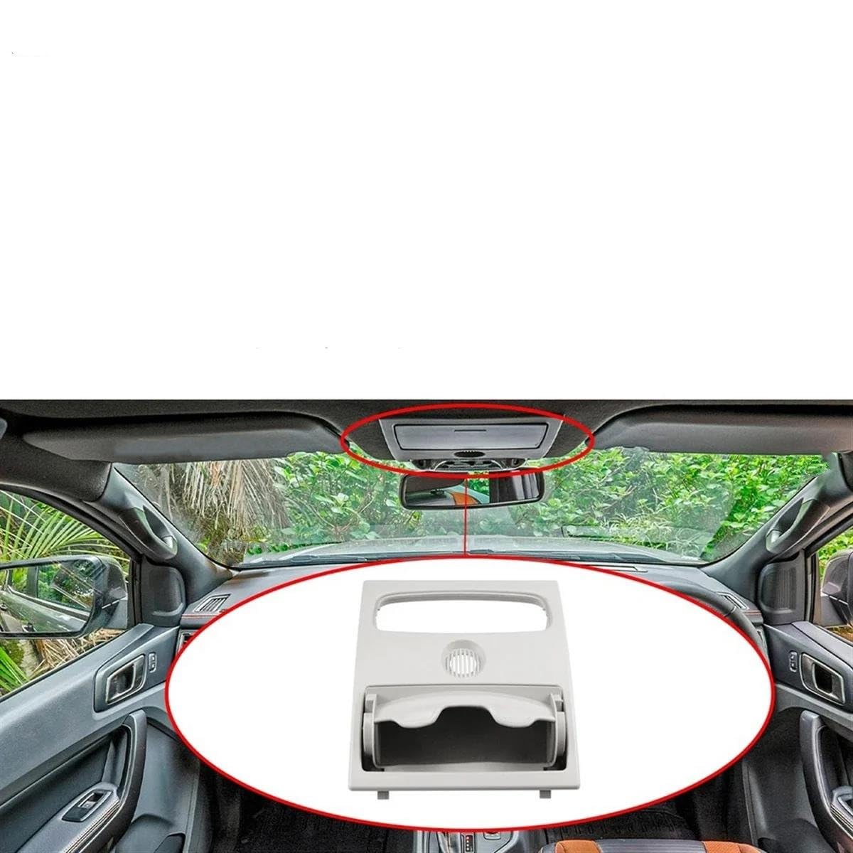 Per F&ORD per Ranger per Everest 2012-2019 Copertura delle Luci di Lettura Tetto Anteriore Scatola della Console del Tetto Scatola del Vetro Solare Ricambi Auto