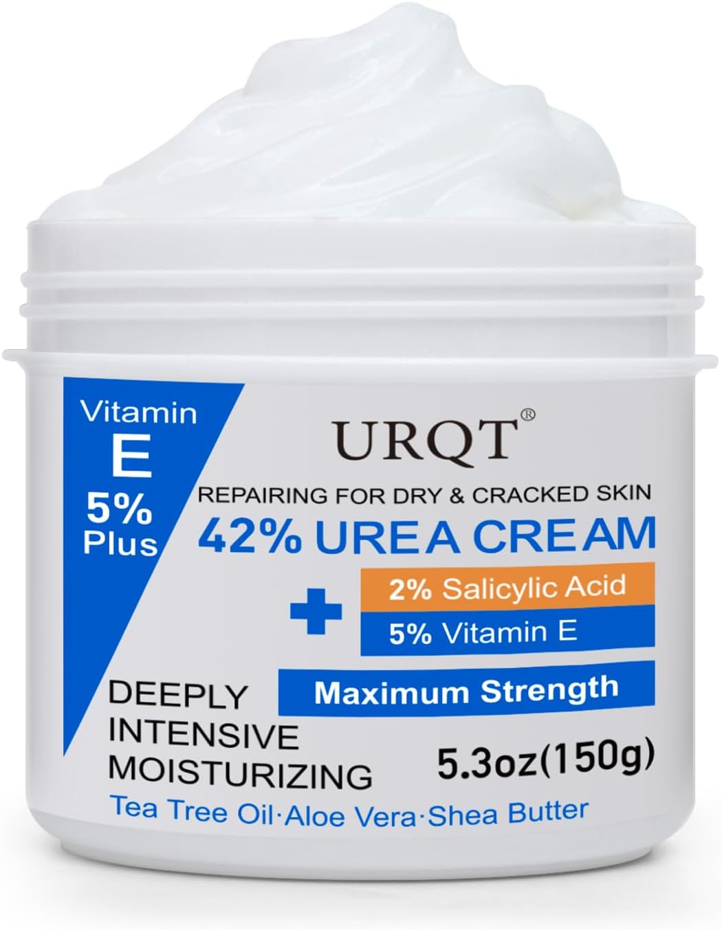 42% Ureum Crème met 2% Salicylzuur & 5% Vitamine E – Intensieve Moisturizer Voet & Hand Reparatie Crème voor Droge, Gebarsten Huid