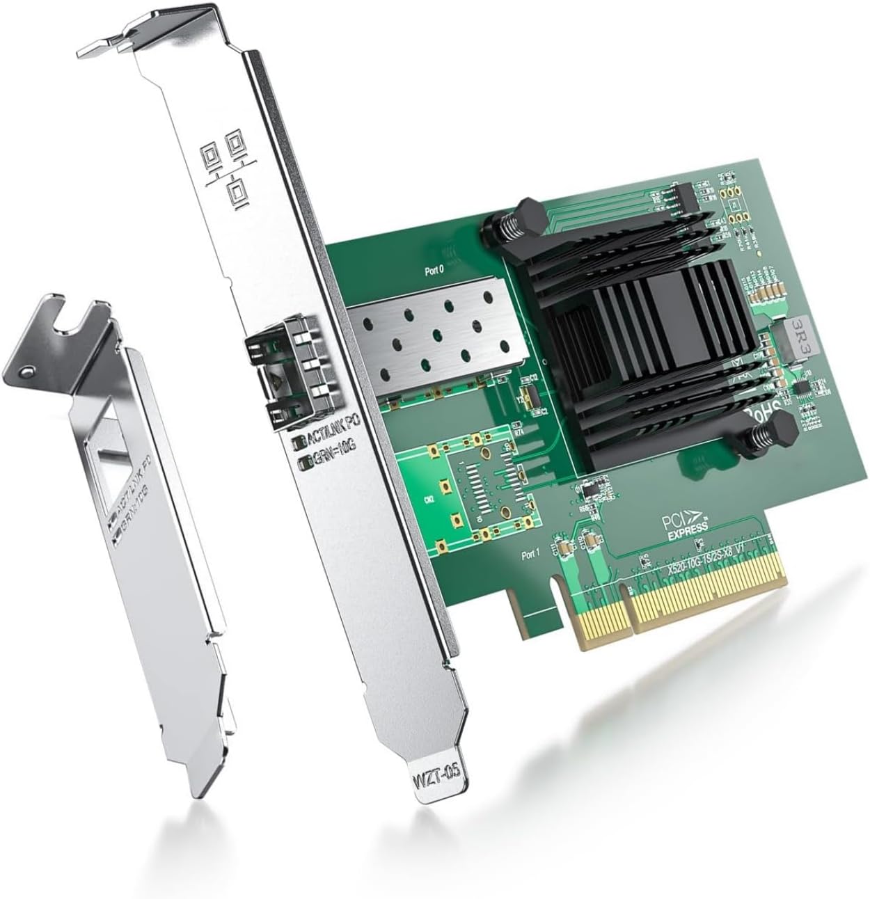 – ipolex 10Gb Network Card, 1x SFP+ Port, 10GbE NIC Compare to the Intel X520-DA1, Support Windows Server/Windows/Linux/VMware (Not Support Mac OS, Bypass Mode)