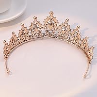 Vista 235 de Kamirola - Corona de reina y tiaras corona de princesa para mujeres y niñas, diademas de cristal para novia, princesa para bodas y fiestas (01)