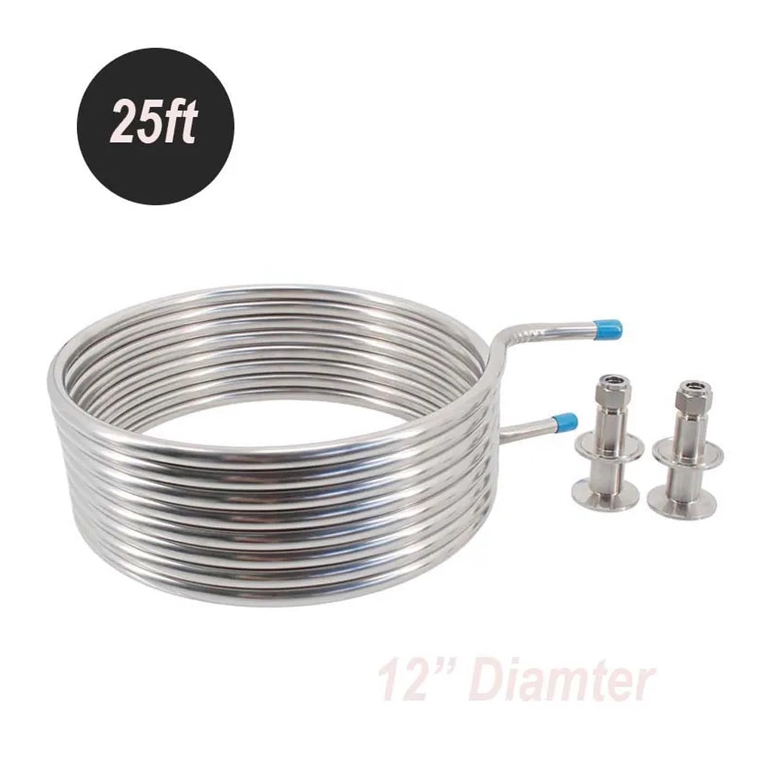 Scambiatore di calore, Di Ammostamento A Ricircolo Di Scambio Termico Da 1,5" 25 Piedi (HERMS) Bobina Da 10"/12" Diametro 1/2" Tubo Con Diametro Esterno Refriratore For Mosto Di Birra Fatto In Casa pe