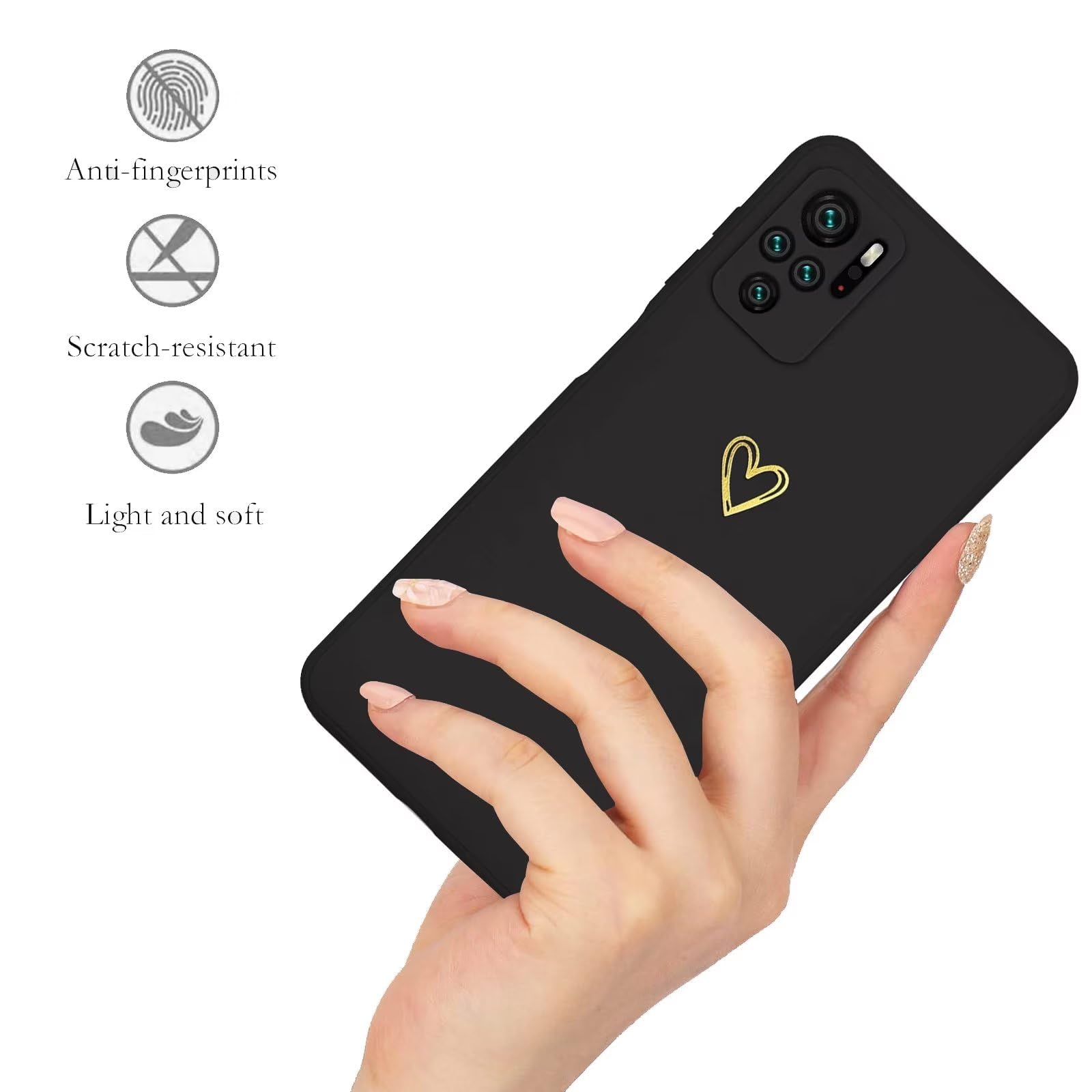 Kaywzo Funda Para Xiaomi Redmi Note 10 5G/Poco M3 Pro,Carcasa De Suave
