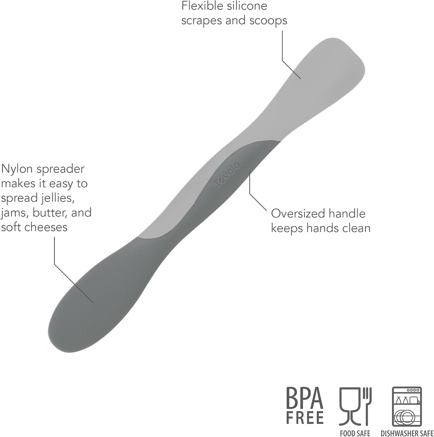 Tovolo Tool for Kitchen Meal Prep to Scoop Spread Slice and Scrape