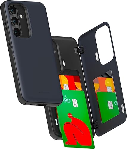 Miniatura 281 de GOOSPERY Parachoques magnético para puerta compatible con Galaxy S23, tarjetero tipo cartera, cierre automático, protección de doble capa resistente