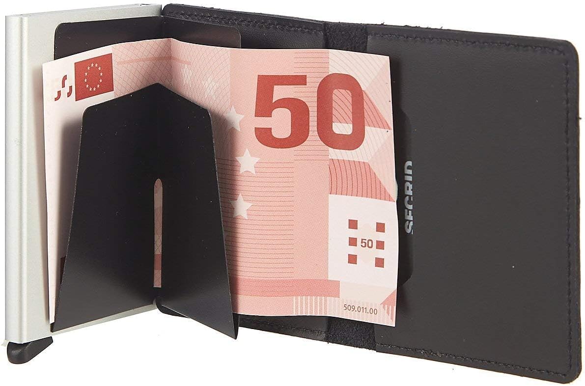 Secrid Slim Wallet Leather Black, RFID Safe Card case