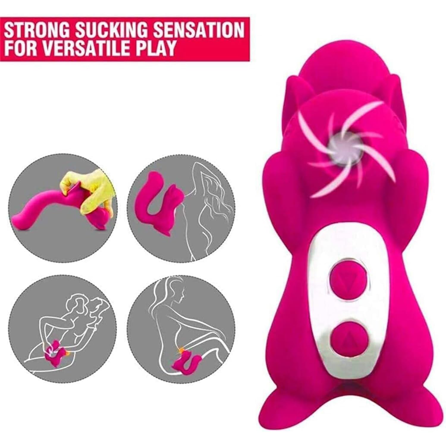 Generico Giocattoli del Sesso Scoiattolo Che Succhia Vibratore Clitoride Capezzoli Stimolazione Vaginale Giocattoli del Sesso Anale ~ Adatto per Mutandine da Donna per Stimolare Il Piacere,A