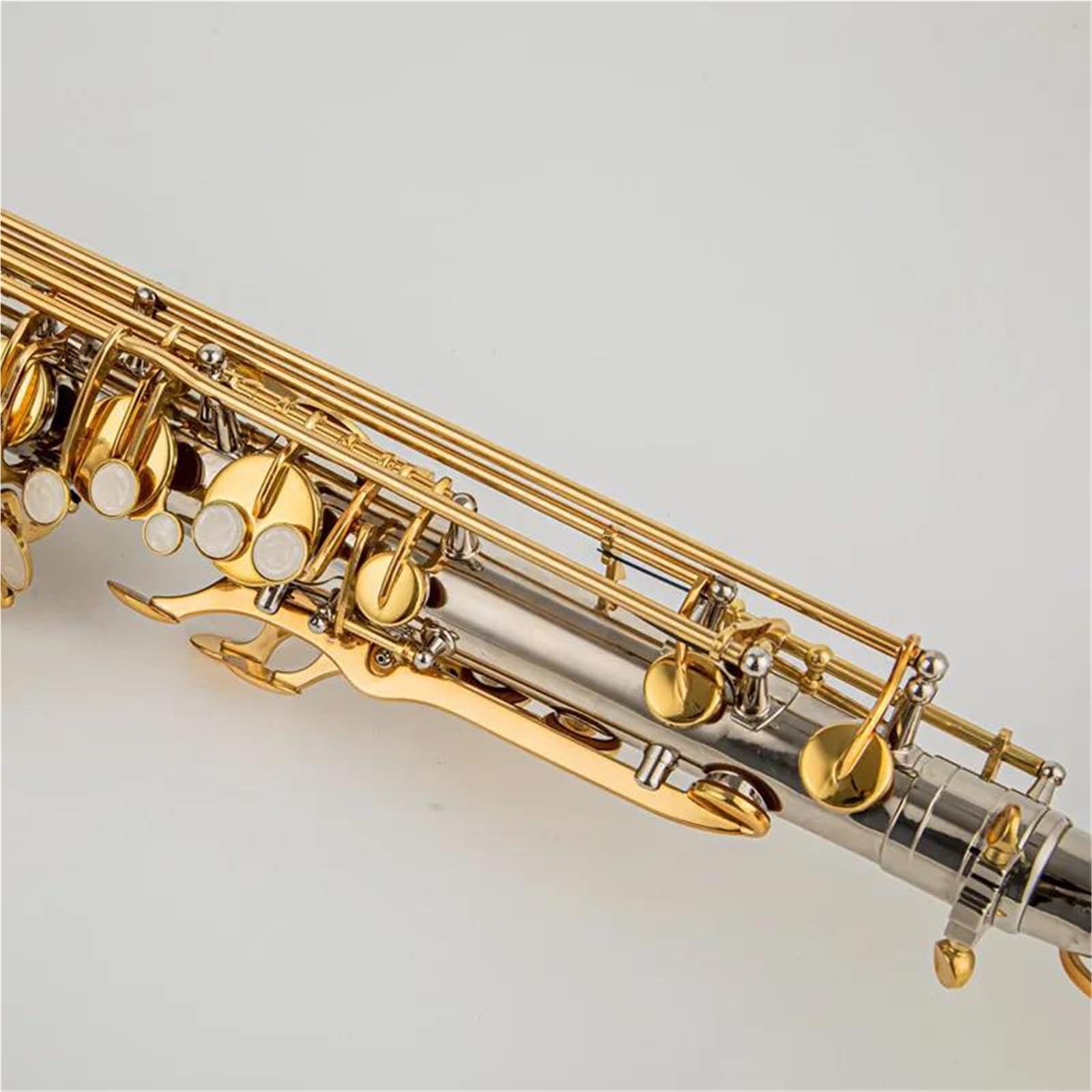 Saksofon Profesjonalny Saksofon Tenorowy B Dur Korpus Posrebrzany Profesjonalny Instrument Z Futerałem Akcesoria