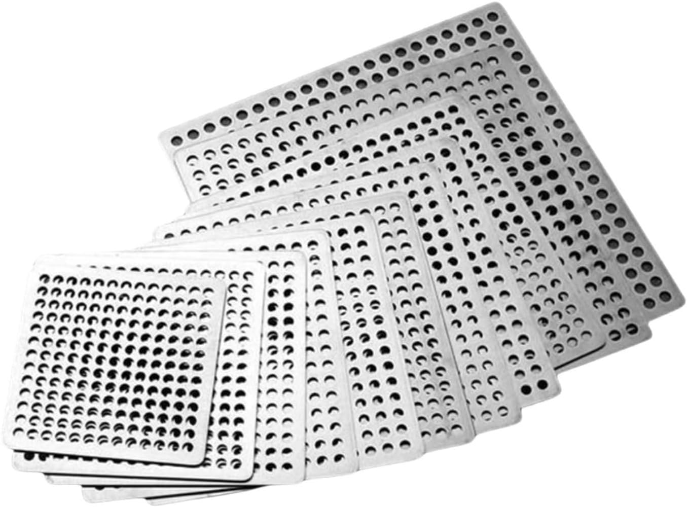 Łapacz włosów ze stali nierdzewnej, antypoślizgowy, kwadratowy, 9,8 cm, skuteczny łapacz włosów i ochrona odpływu, do łazienki i kuchni, łatwy do czyszczenia