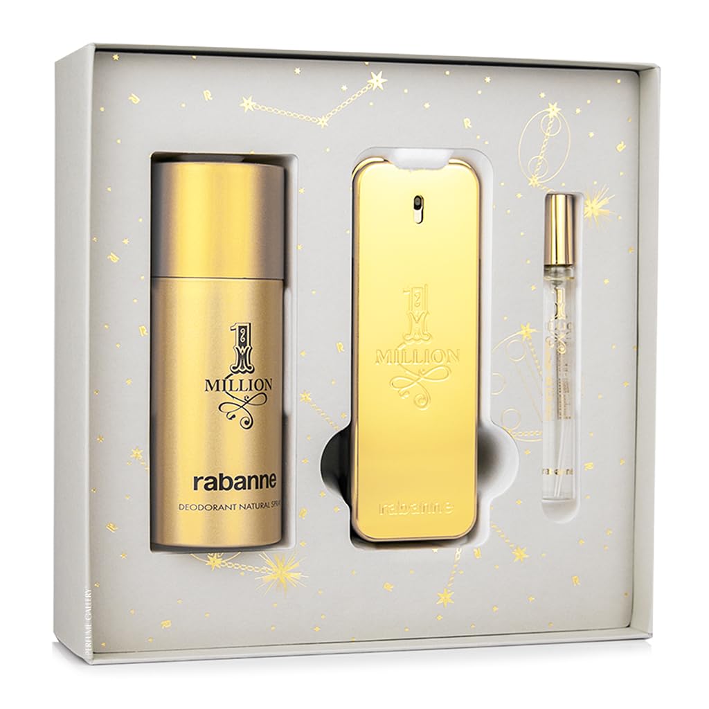RABANNE 1 Million Eau de Toilette Set 100ml + Deodorant 150ml + Travel Spray 10ml