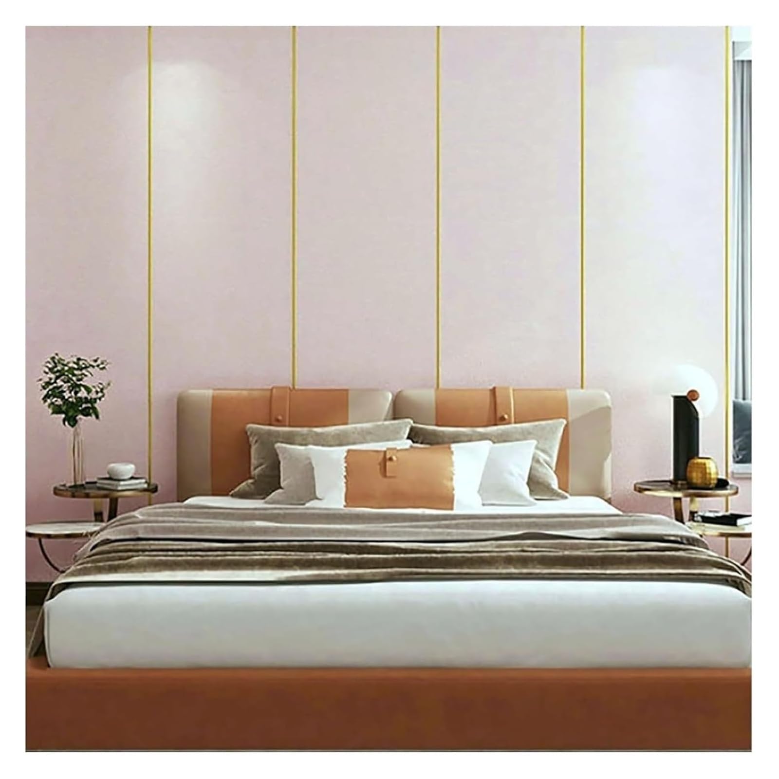 Cvhfhjtg Roze Self Adhesive Wallpaper, Anti-Collision Wall Sticker,Peel And Stick Backsplash Self -Adhesive Panels,Thickened Soundproof Padded Removable Wallpaper(,10X0.5m/32.8X1.64ft)