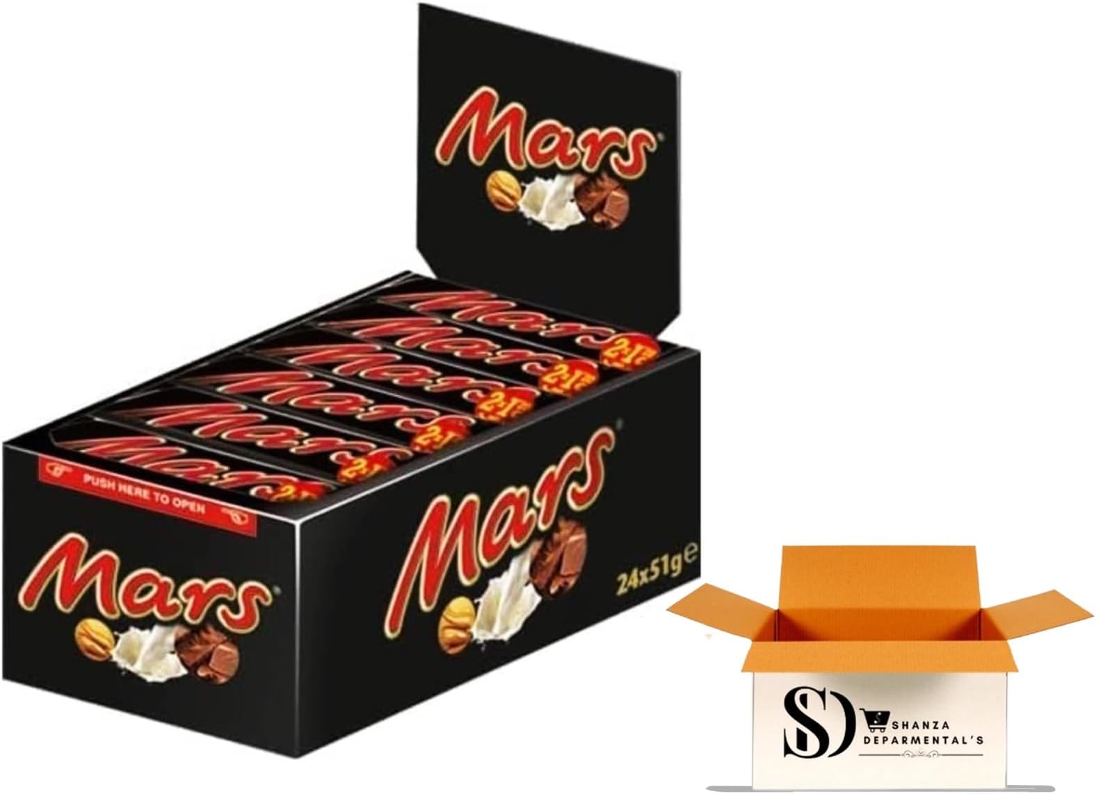 Mars Chocolate Bars Milk Chocolate Bulk Gift Treat Office Box 51g Pack Of 24 Bars