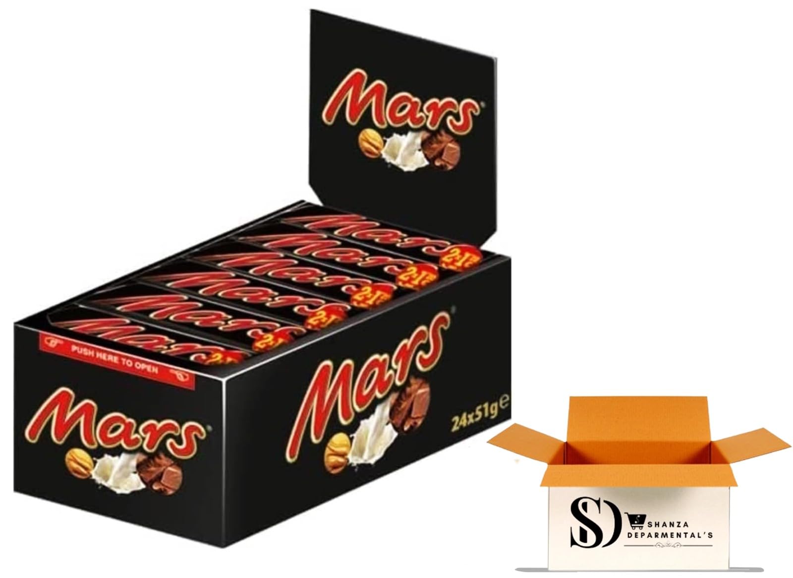 Mars Chocolate Bars Milk Chocolate Bulk Gift Treat Office Box 51g Pack Of 24 Bars