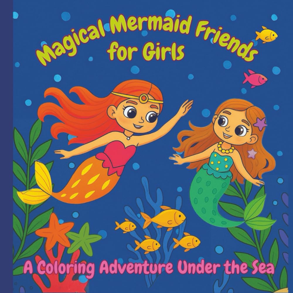 Magical Mermaid Friends for Girls: A Coloring Adventure Under the Sea