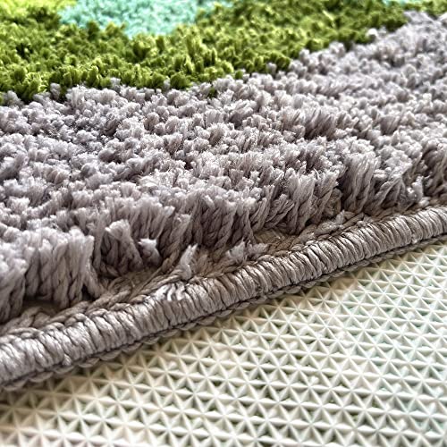 Soft Shag Area Rug For Kids Cute Moss River Design Kitchen Rugs Non Slip Washable Floor Runner Rugs Carpet For Bedroom Laundry Room Hallway 63''X31.5'' #TOP5