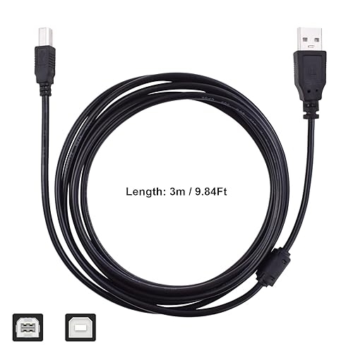 Vista 10 de PIXMA - Cable de impresión USB 2.0 a computadora compatible con Canon PIXMA TR7520, TR7020, TR4520, TR4527, TR8520, TR8620, MX532, MX922, MX870