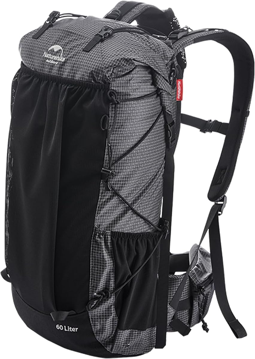 Naturehike 65L Rock Upgraded Internal Frame Hiking Backpack for Outdoor Camping Travel Backpacking with Rain Cover Ultralight Backpack for Adults