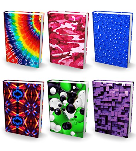 Book Sox Stretchable Book Cover: Jumbo 6 Print Value Pack. Fits Most Hardcover