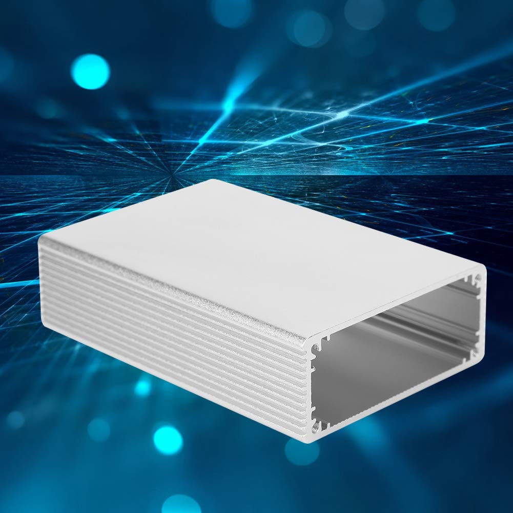 Matte Silver Aluminum Enclosure Case, DIY Aluminum Box, Integrated Structure Anti-Thunder Protection PCB Junction DIY for Electronic Products