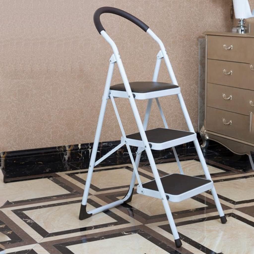 Step Ladder 3 Step Ladder Telescoping Ladders Stool with Armrests Adult Portable Folding Ladder for Home Step Ladders Folding Ladder Telescopic Ladder
