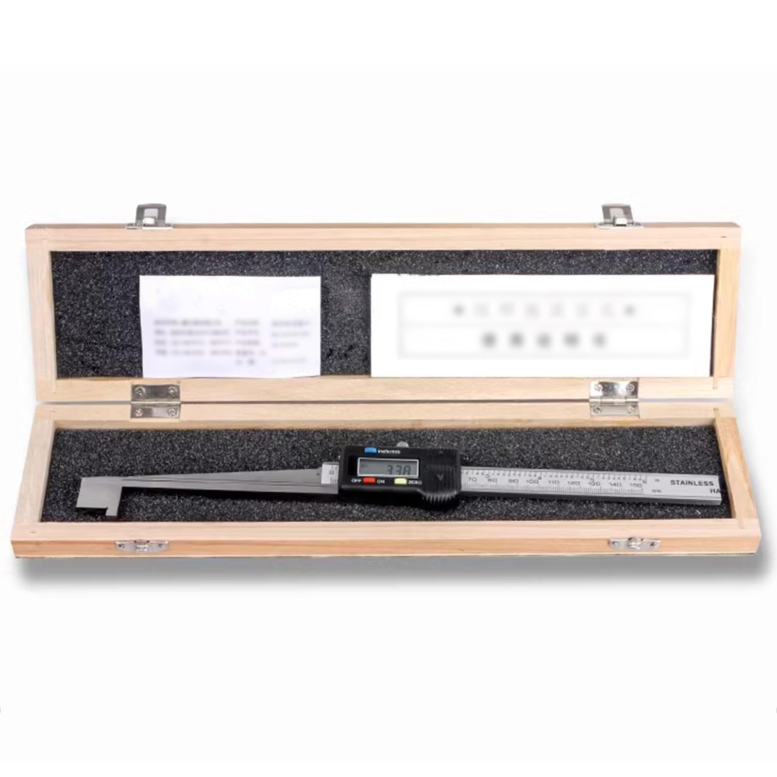 Calibro conico digitale, misuratore di spazi, spessimetro a cuneo for saldatura, con display LCD, scale metriche e in pollici, risoluzione: 0,01 mm, strumenti di misurazione in acciaio inossidab