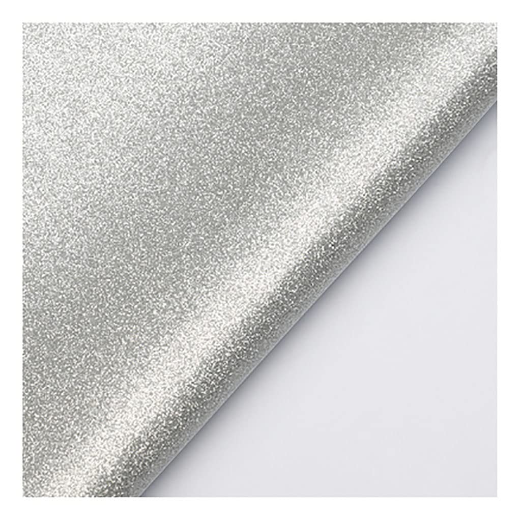 100x138cm Superfeiner Glitzer-Kunstlederstoff Zum Basteln, Glänzend, Einfarbig, PU-Leder, DIY-Schleifen, Schmuck, Handgefertigtes Zubehö(Silver,1.38X3m)
