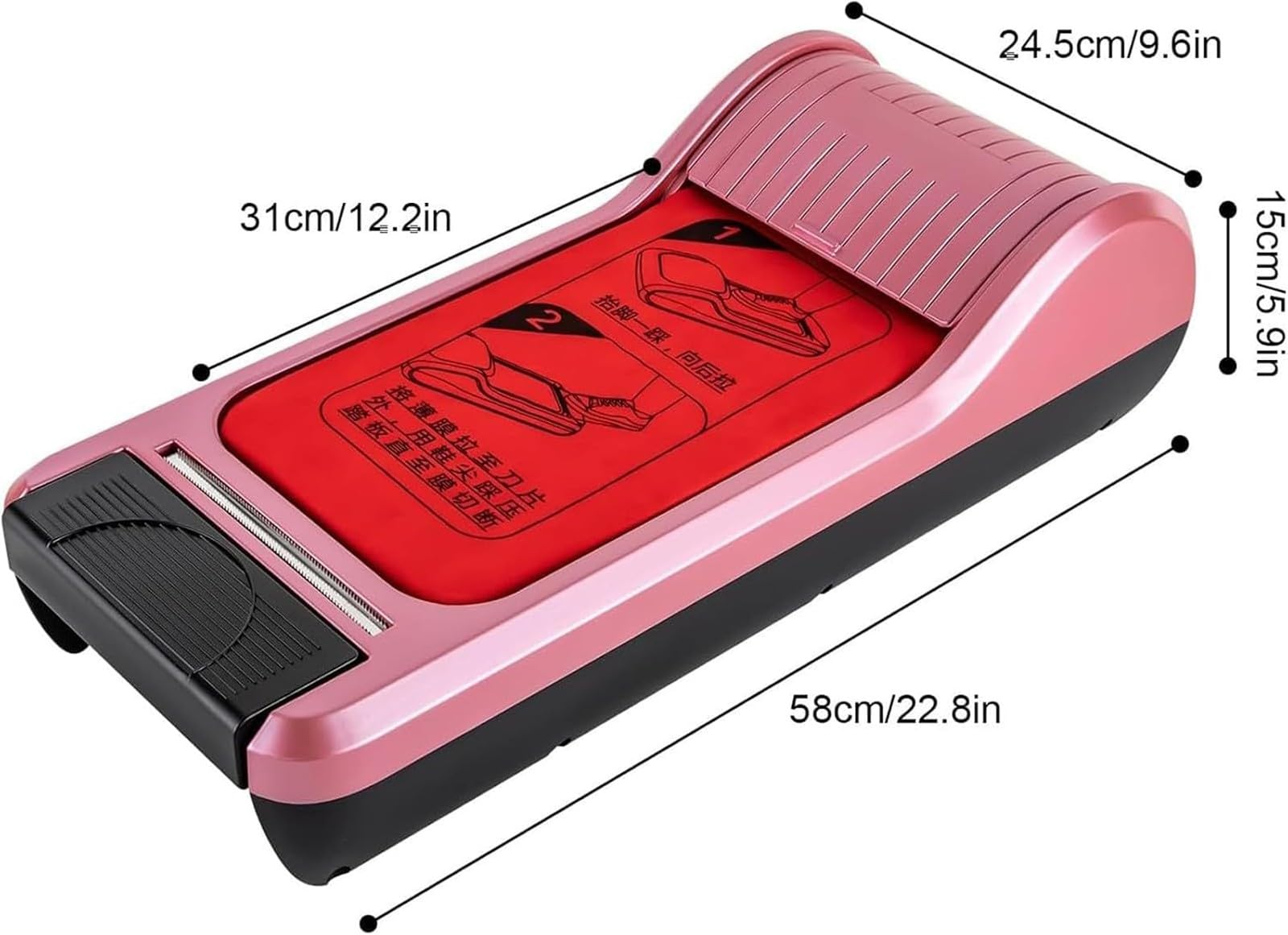 Dispensador AutomáTico de Cubrezapatos con Pedal y 3 Rollos de PelíCula - Dispensador PortáTil Para Hogar y Oficina - MáQuina de PelíCula Desechable para Calzado