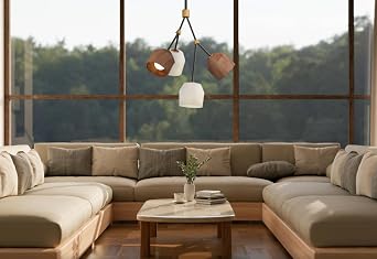 Maxim Lighting Akimbo 4-Light Pendant | Dark Bronze/Antique Brass Finish | Glass Shade | Transitional Pendant for Kitchens and Dining Areas | Adjustable Cord Suspension | 28274DBZAB