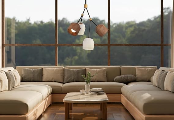 Maxim Lighting Akimbo 4-Light Pendant | Dark Bronze/Antique Brass Finish | Glass Shade | Transitional Pendant for Kitchens and Dining Areas | Adjustable Cord Suspension | 28274DBZAB