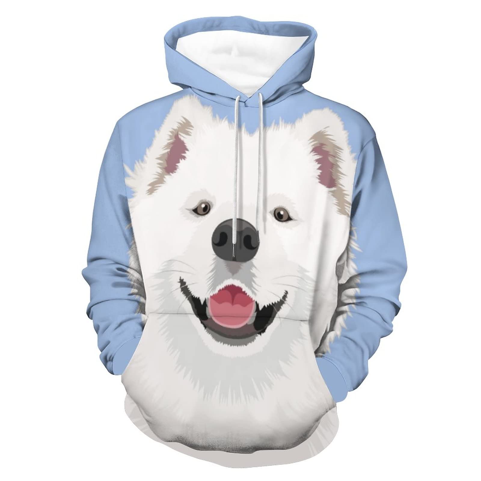 Sweatshirt Samoyède Blanc fini les sweats ternes avec l'imprimé 3D - 8