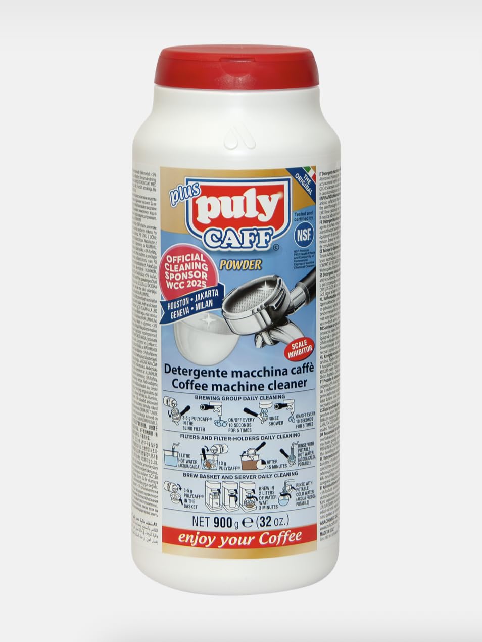 Puly Caffe Lot de 2 poudres nettoyantes 900 g