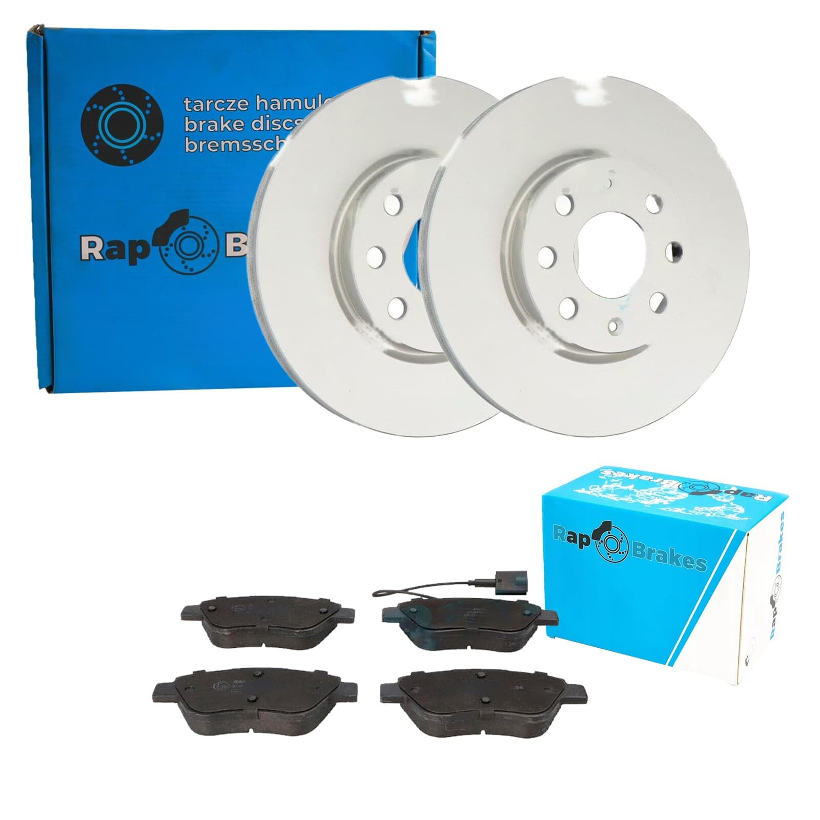 RAP Brakes Bremsenset 257mm vorne | R-D0307 + R-P0536 Kompatibel mit Grande Punto (199_),Punto (199_),Punto Evo (199_)