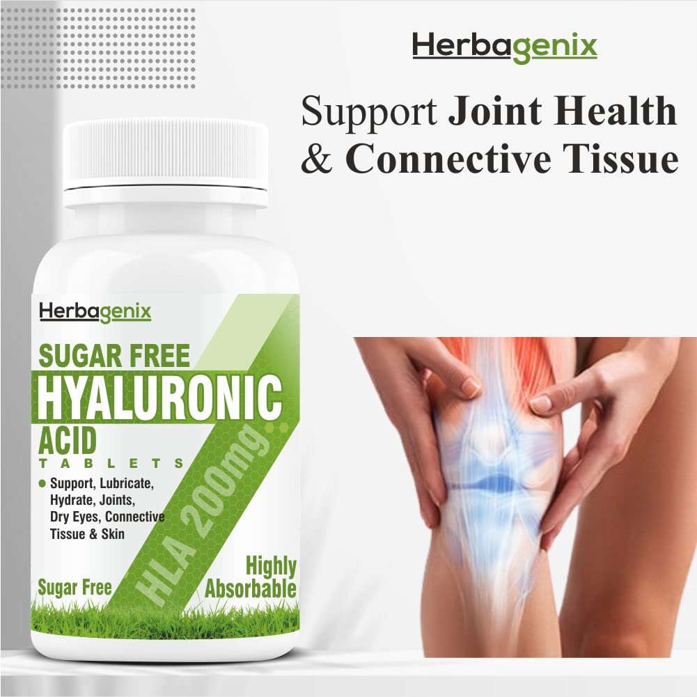 Hyaluronic Acid Supplements Tablets With Hyaluronic Acid, L-Glutathione, Biotin, Vitamin E, C, D & Grape Seed Powder Extract For Skin Radiance & Elasticity For Women & Men- 60 — Amazon image 5