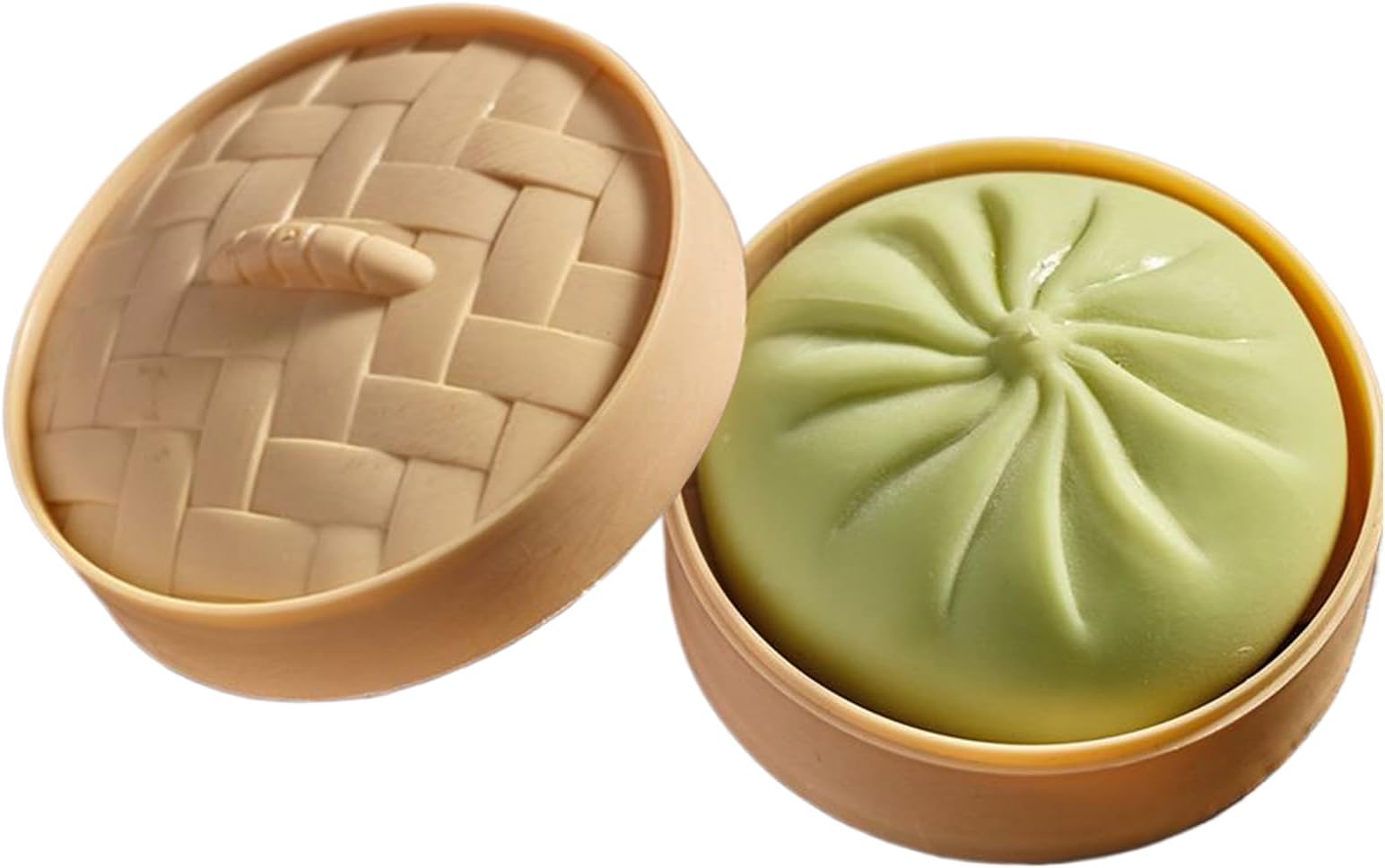 Dumpling Stress Relief Balls Bun With Steamer Squishy Dumpling Stress Toy Fidget Sensory Toy Squeeze Dough Ball