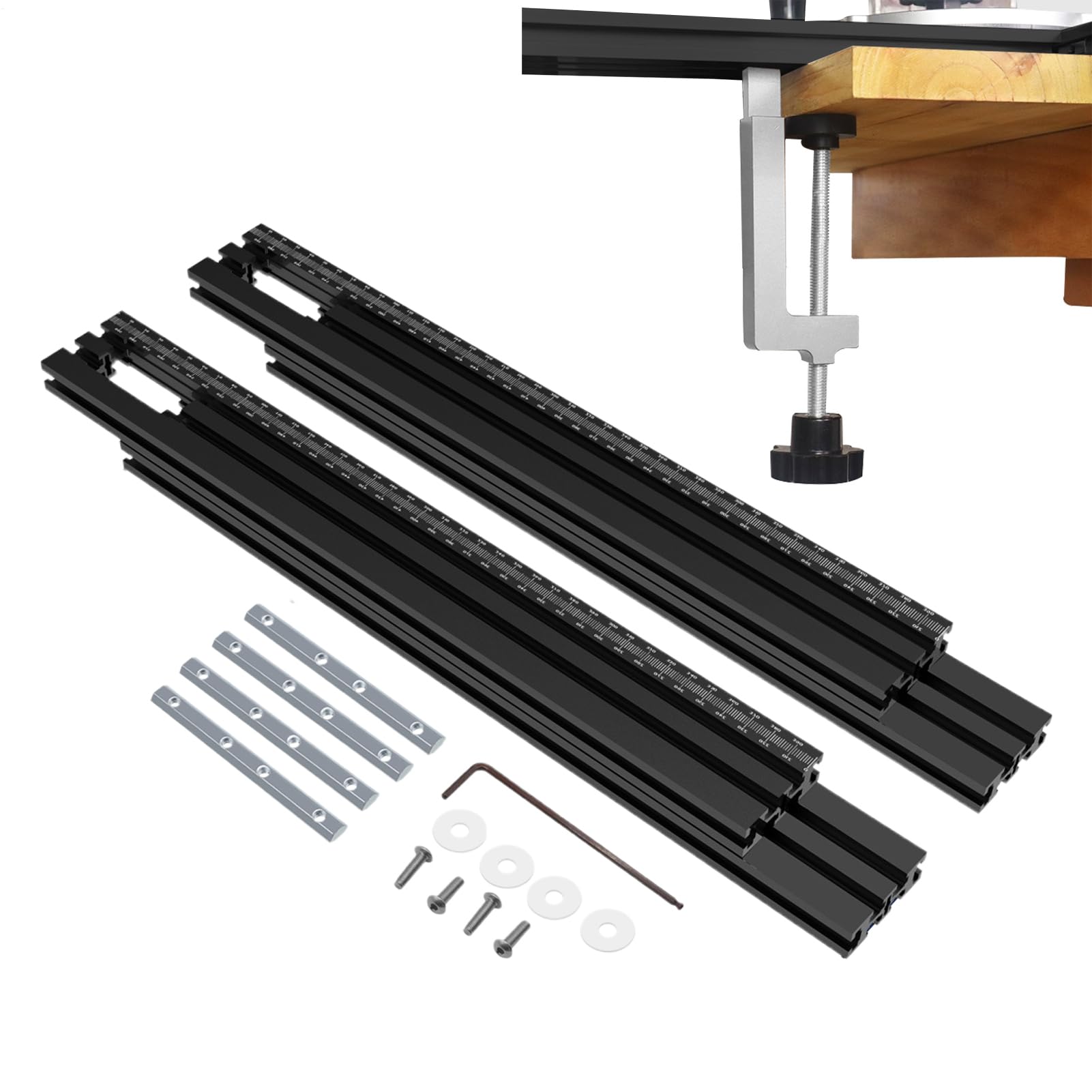 guida carpenteria – Supporto per binario ausiliario per schienale, lavorazione del legno, officina, industria edile, incisione, fresatura scanalatura, officina, industria edile, incisione