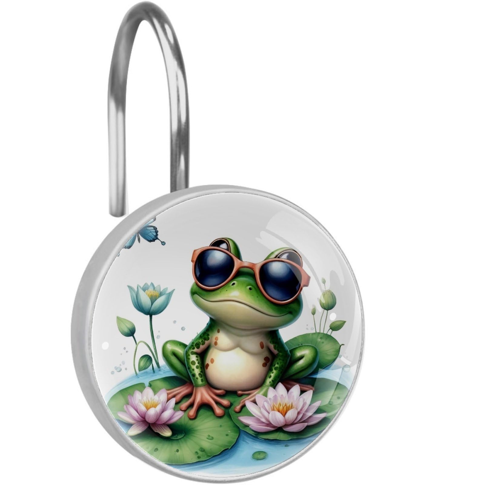 Crochets rideau de douche grenouille cristal pour transformer l ambiance de votre bain