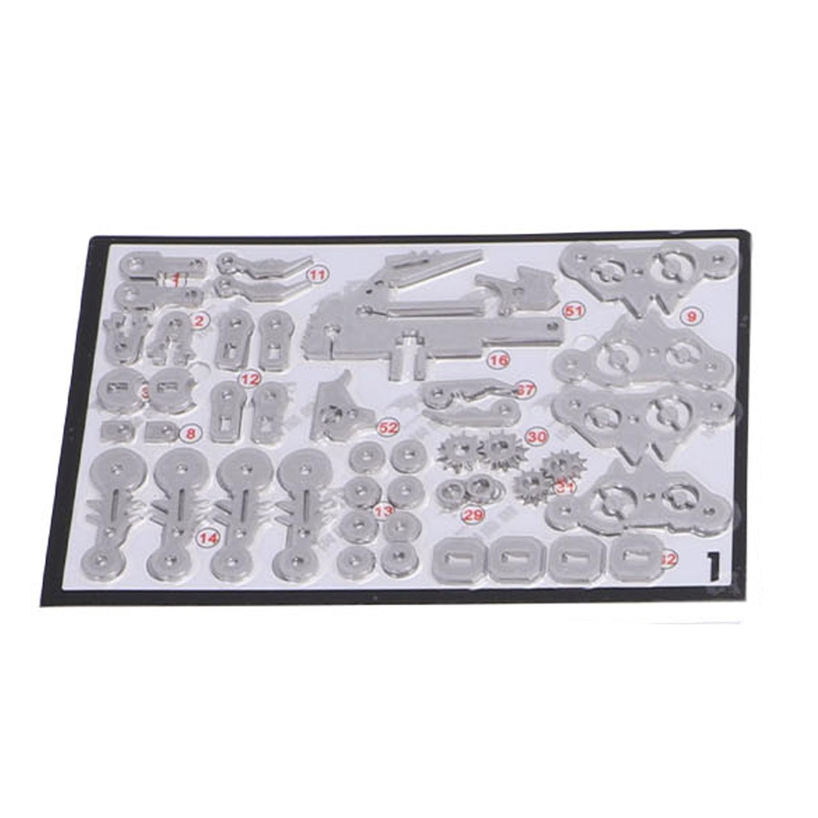 Generic Zestaw Modeli Metalowych 3D do Budowy Szczegółowych Klocków Mechanicznych dla Dzieci i Dorosłych Bezpieczny materiał Metaliczny 18x17x11cm (SILVER)