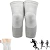 Bamboo Knee Compression Sleeve, Bamboo Knee Support for Night Sleep, Osteoarthritis Knee Support, Unisex Bamboo Charcoal Elastic Knee Brace Kneecap Protective Pads Support-Gray