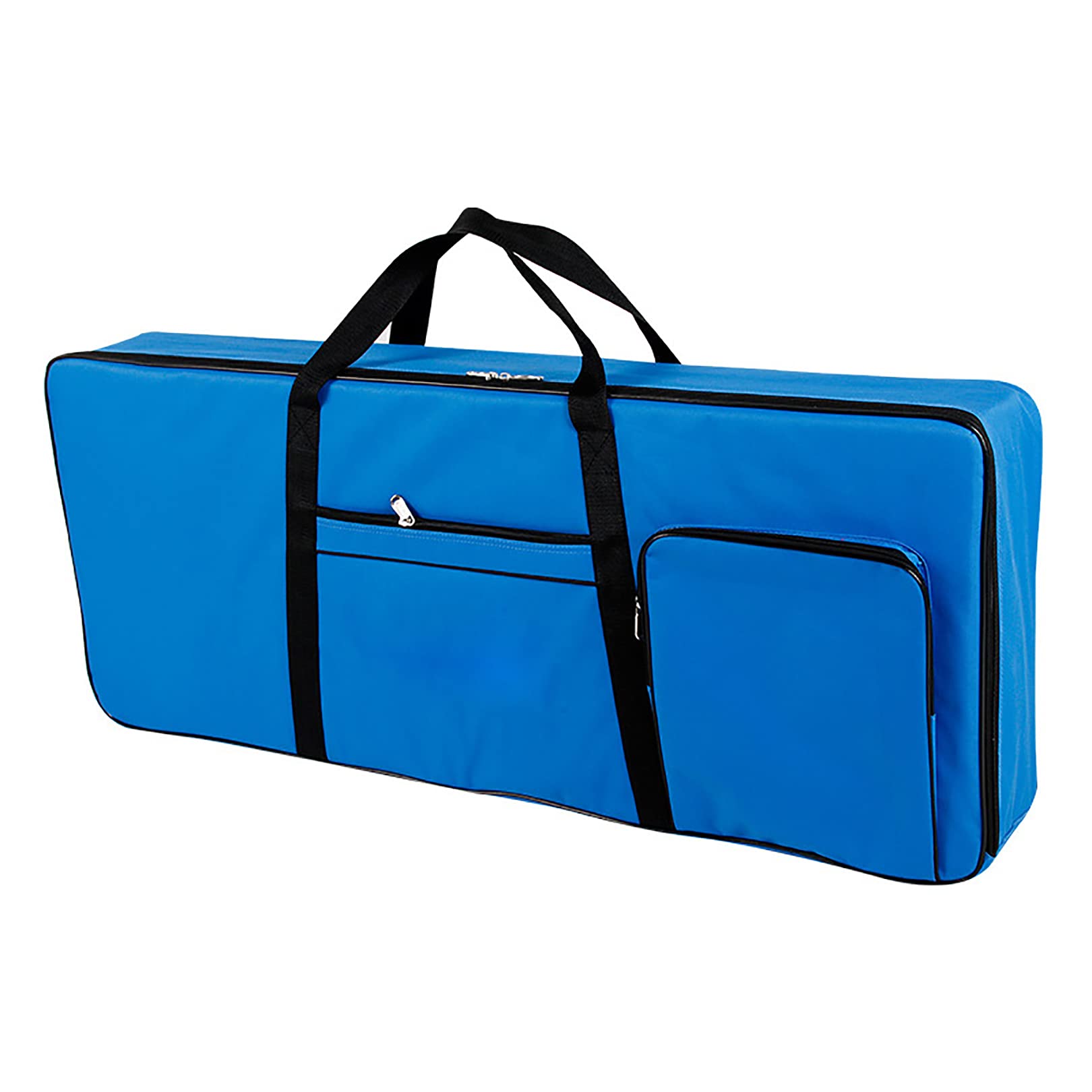 Vilihkc Funda para teclado de 61 teclas, portátil, duradera, impermeable, tela Oxford 600D con funda acolchada de algodón de 10 mm, bolsa de concierto de 40 x 16 x 6 pulgadas, Azul, Viajes