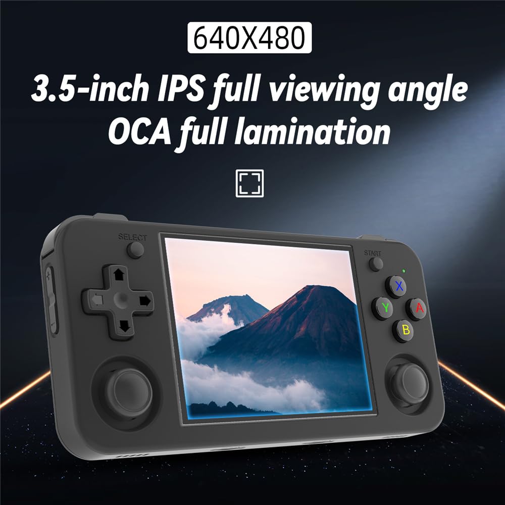 RG35XX H Console Portatile Retrogaming, Sistema Linux 5500 Giochi 64G Videogiochi Portatili, Schermo Da 3,5 Pollici Game Console Supporto Gamepad e Uscita TV, Batteria 3500mAh Console Retro Game