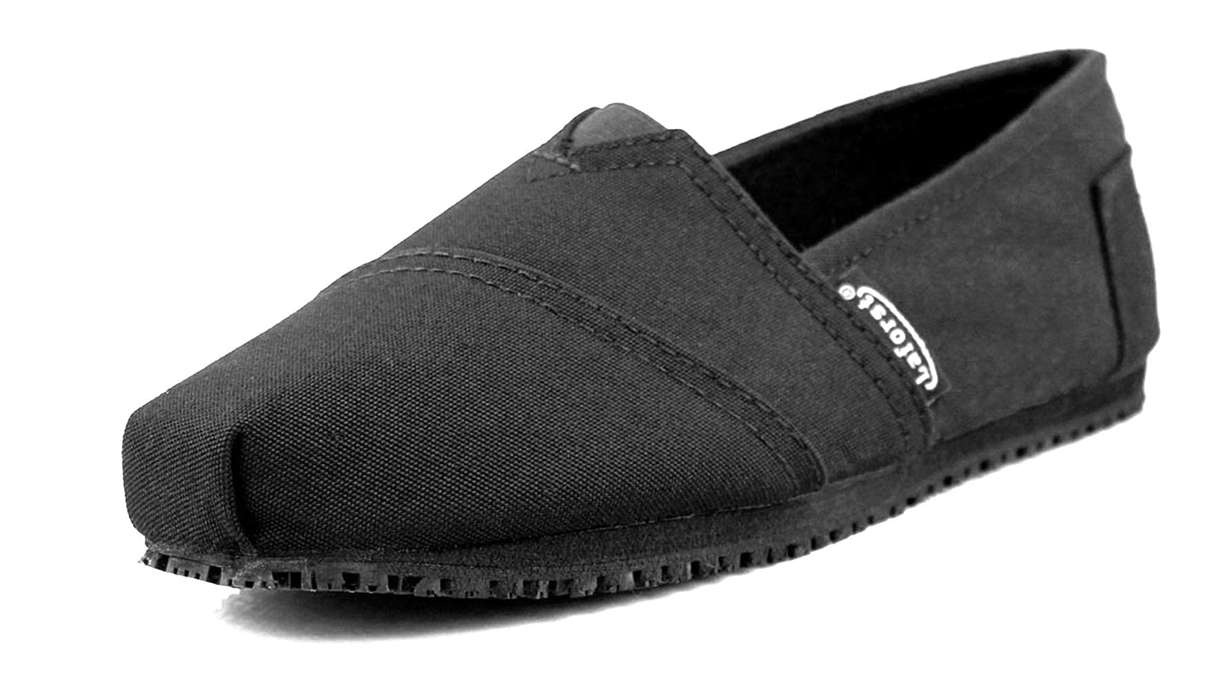 Laforst Dale New Womens Sunbrella Slip Resistant Waitress Server Slip On Flat Black 7