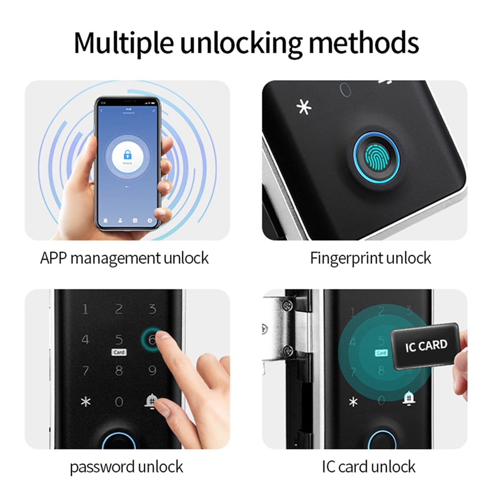 Bezkluczykowy zamek do drzwi wejściowych Szklany zamek do drzwi przesuwnych Tryb kanału Bluetooth G918 Zdalne odblokowywanie WiFi dla bezgłośnych drzwi szklanych Inteligentny zamek do drzwi (kolor: