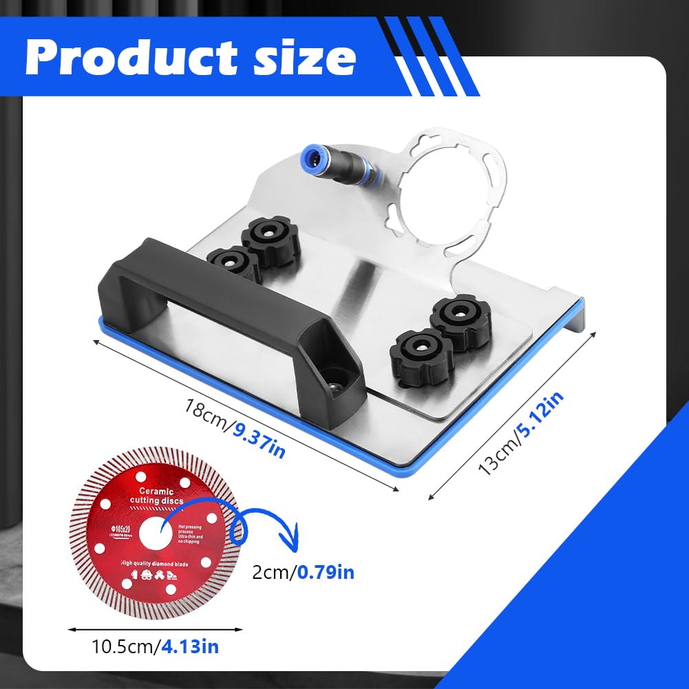 45 Degree Tile Chamfering Tool, Angle Grinder Tool with Stand for Tile 45° Chamfer Cutting - Image 2