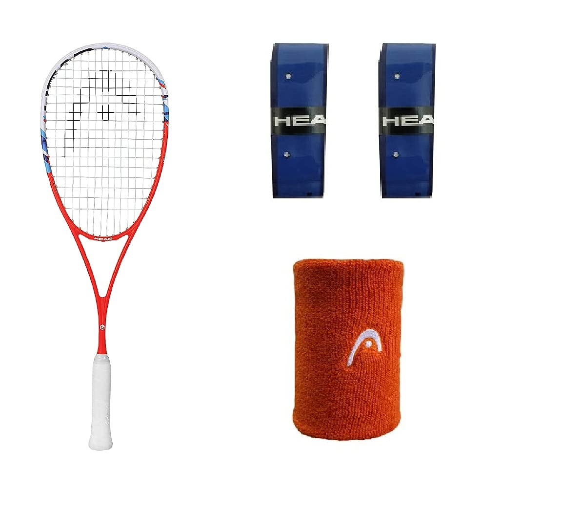 Buy HEAD Squash Racket Graphene XT Xenon 120 SB with Wrist Band 5 INCH white and HYDROSORB