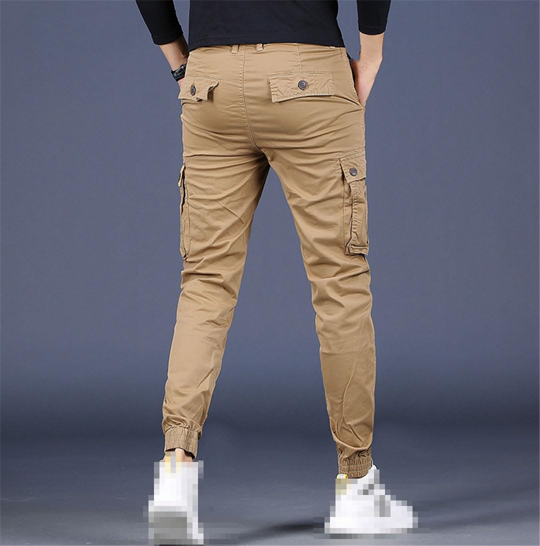 Vogrtcc Pantalones Cargo De Algodón para Hombre, Pantalones Tácticos Militares, Pantalones Informales con Múltiples Bolsillos, Pantalones Pitillo
