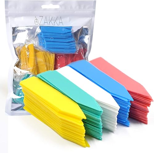 eZAKKA Etiquetas para plantas 500 marcadores de jardín estacas de plástico para plántulas al aire libre multicolor 2 pulgadas