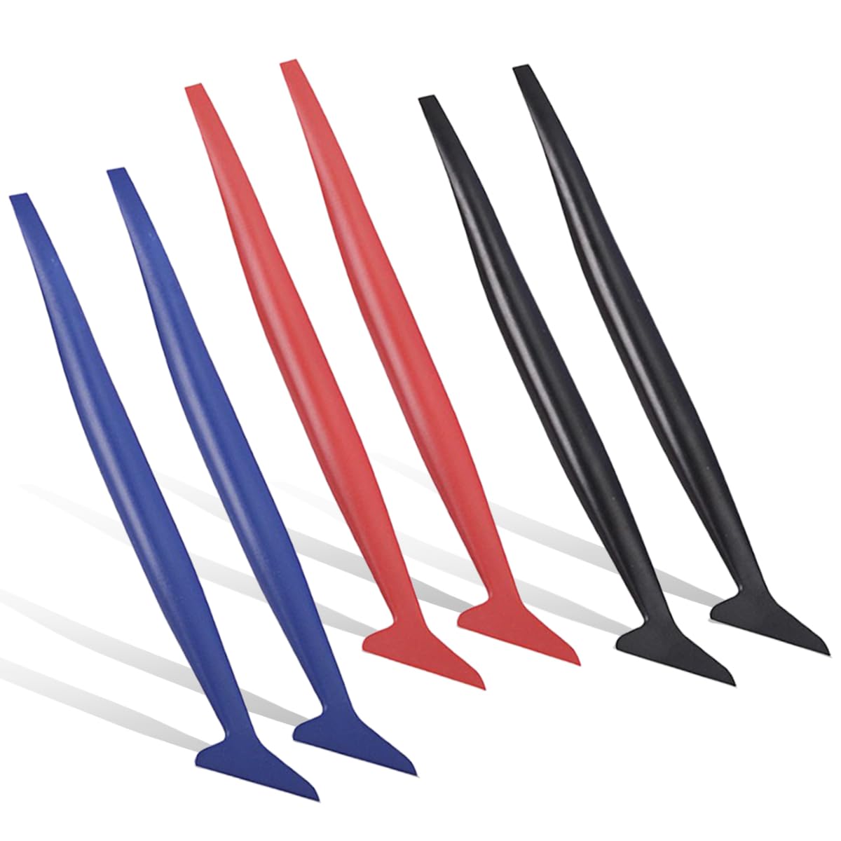GLSOWEE 6PCS Car Micro Squeegee Curves Slot Tint Tool Set, Vinyl Wrap Tool